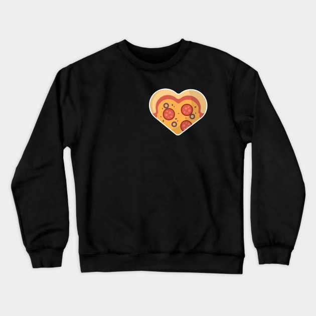 Just Love Pizza Crewneck Sweatshirt by aleruidesign